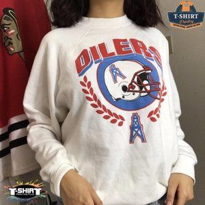 Vintage NFL Houston Oilers Helmet Logo Shirt, Tennessee Titans Shirt, Vintage Gr